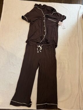 Auden Cloud Knit Brown Pajama Set Size S NWT